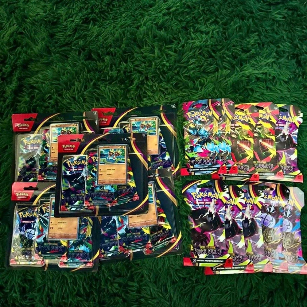 10 Pokemon Pitch Black Sleeved Booster Pack + 5 3pk Blister Pitch Black LOT